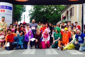Foto di gruppo alla partenza della prima Comic Run!! 